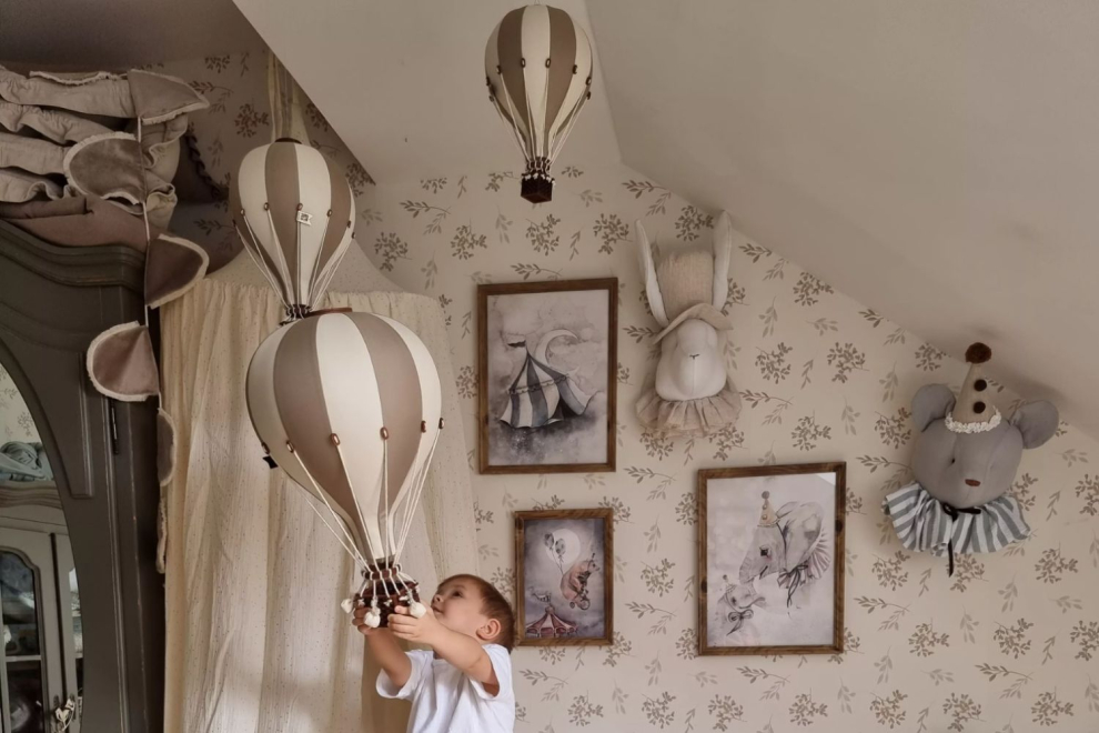 Dark Grey Hot Air Balloon - Size: L