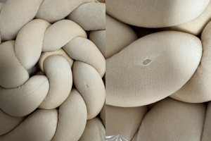 Light Grey Bed Bumper - 4 Ropes - 2M