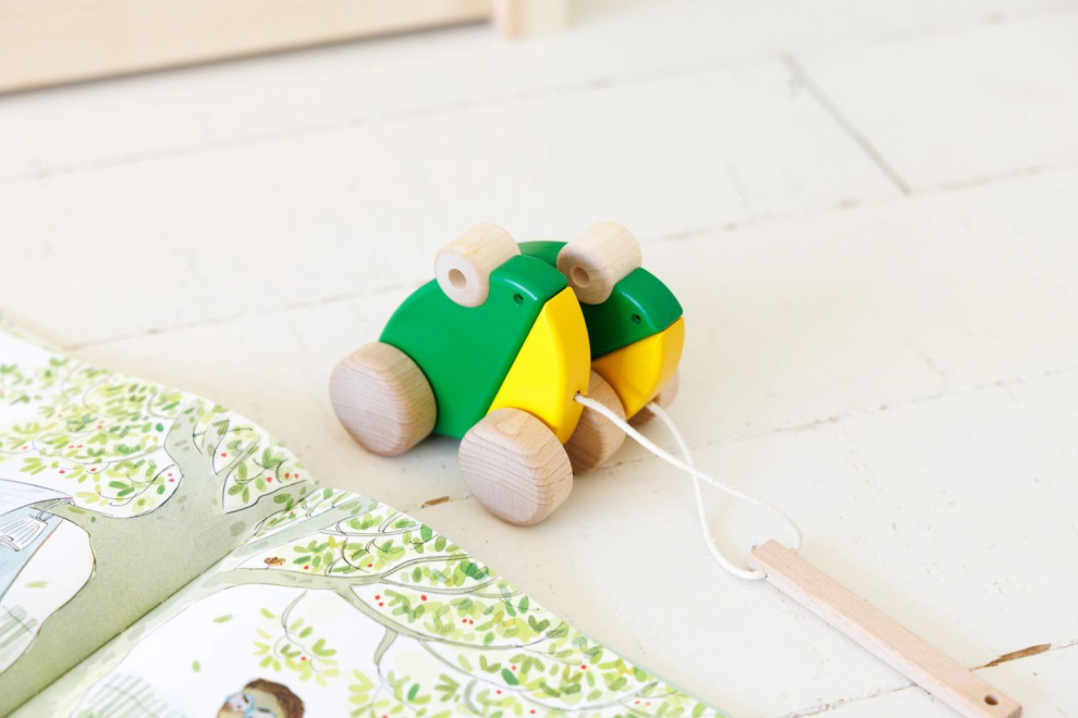 Jouet en bois - Grenouilles Sauteuses