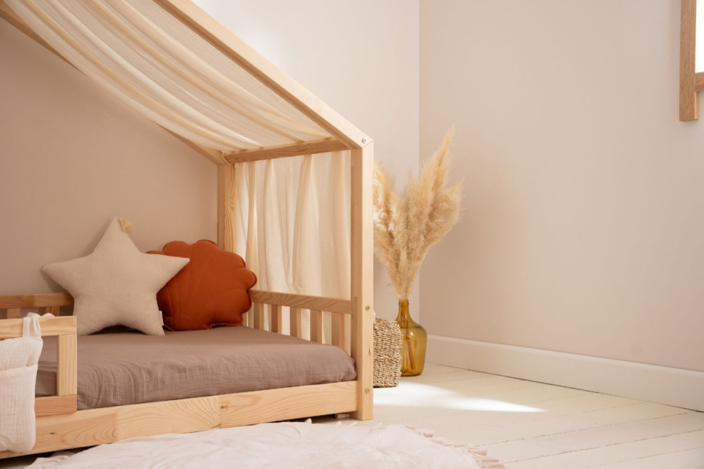 Hausbett-Himmel Camel Goldpunkte - Modell DK - 140x480