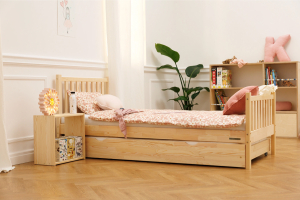 Cama Séoul Basic 90x190 - Madeira - 1 Gaveta com Cama