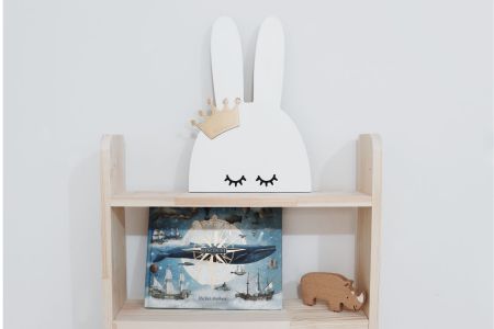 Lampe Lapin Couronne Blanc - Piles