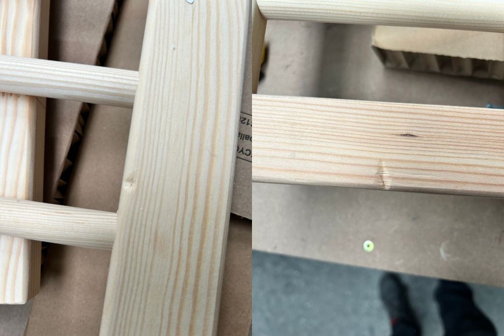 Lit Brasilia 80x160cm - Bois Naturel - Entrée Latérale - 10cm du sol