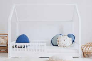 Cama Casinha B 90x190cm - Branco - No chão