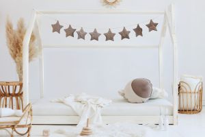 Letto a Capanna LW 90x190cm - Bianco - A terra