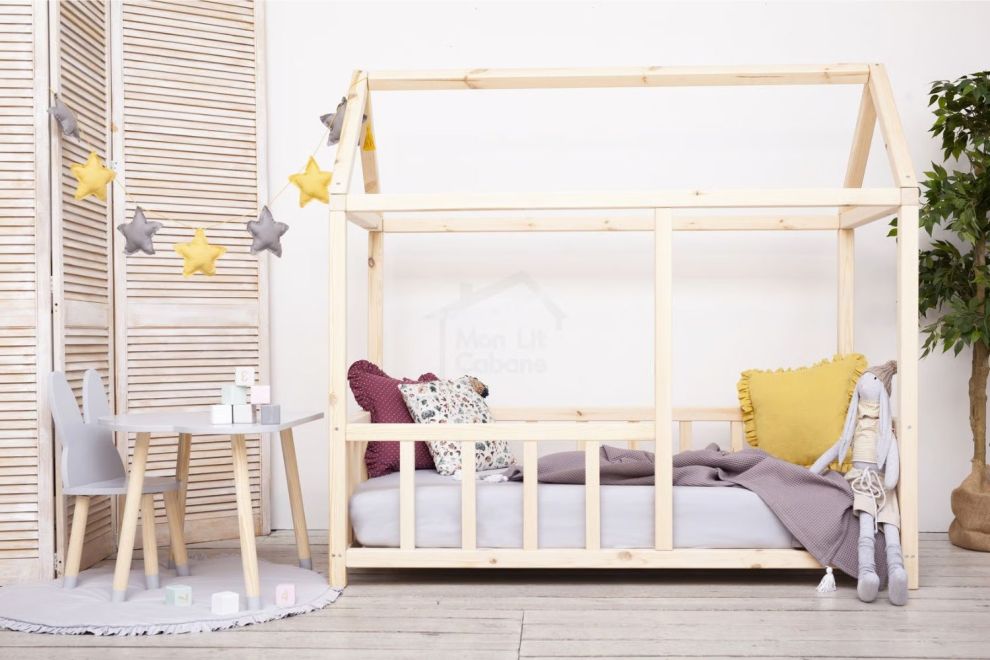 Hausbett P 70x160cm - Naturholz