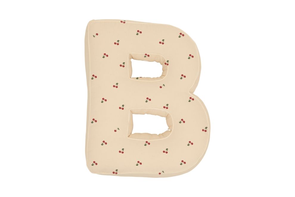 Coussin Lettre B - Cherry Cotton