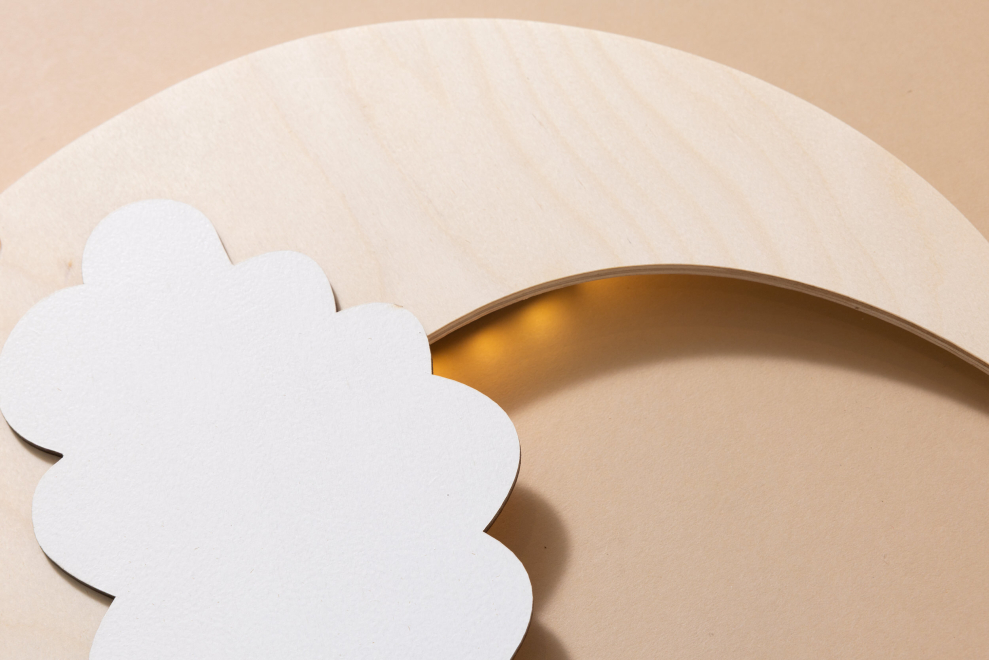 Crescent Moon Lamp - Natural