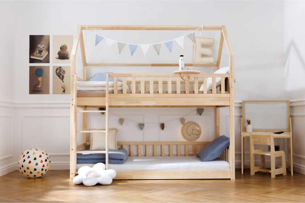 Desk and chair with magnetic board
