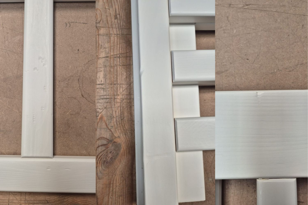 Lit Cabane L Premium 90x200cm - Blanc - Au sol