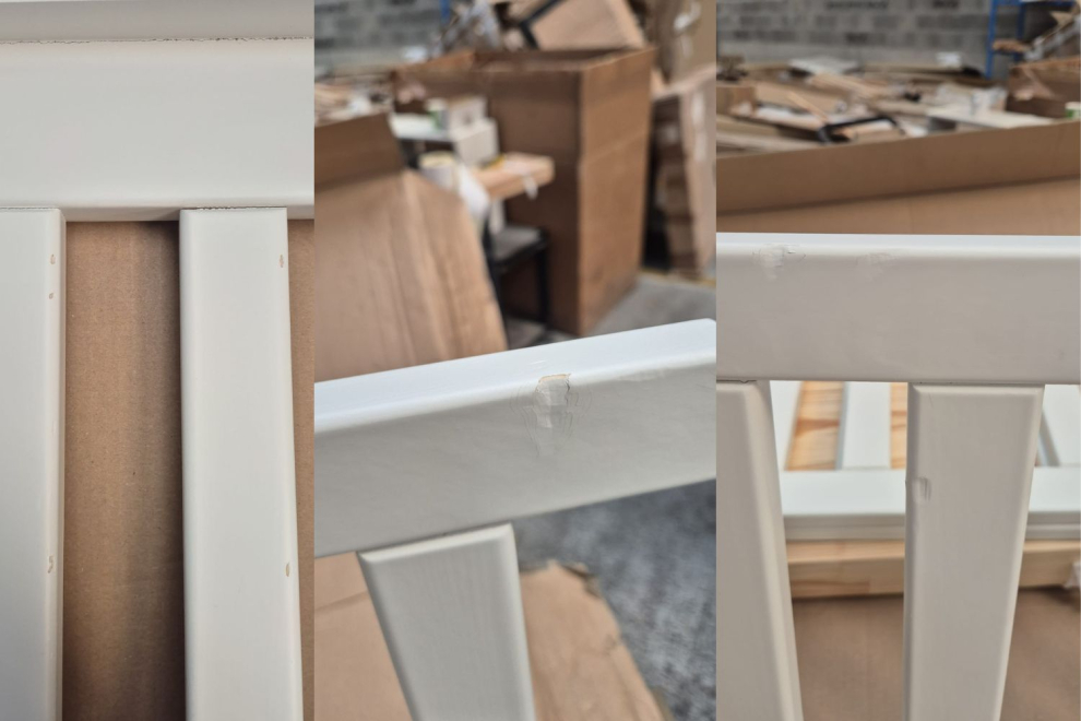 Letto a Capanna L Premium 90x190cm - Bianco - A terra