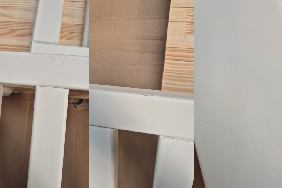 Lit Cabane L Premium 90x200cm - Blanc - Au sol