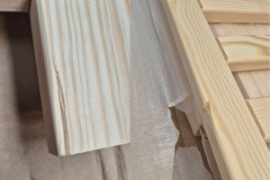 Cama Casita DB Premium 90x200cm - Madera Natural - 10cm