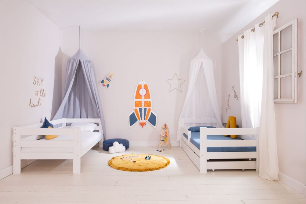 WB Etagenbett 90 x 190 cm – lackiertes Holz