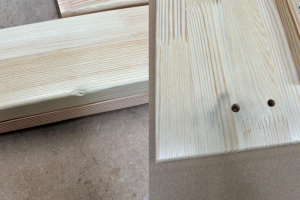 Litera Casita WLT 90x190cm - Madera Lacado - Con 1 Cama Nido