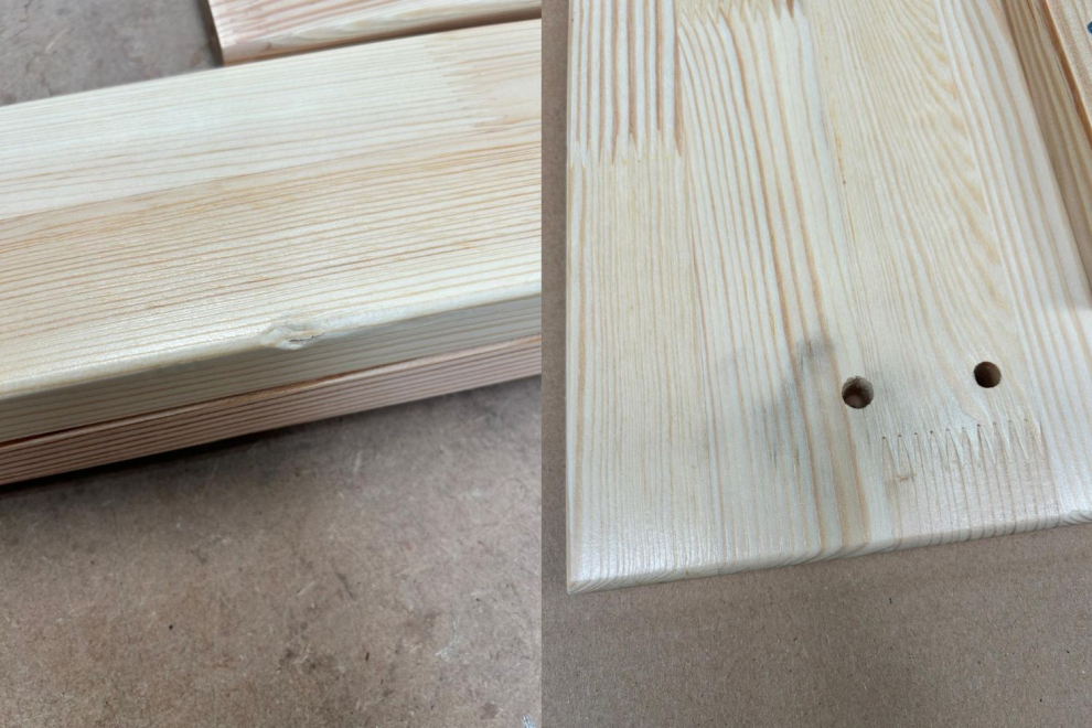 Litera Casita WLT 90x190cm - Madera Lacado - Con 1 Cama Nido