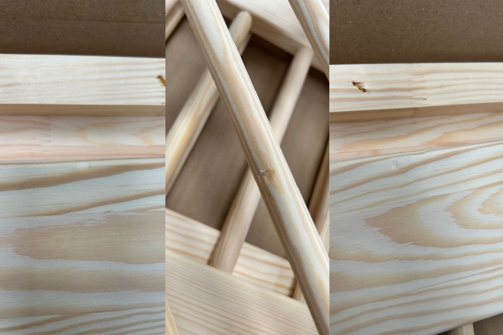 Kinderbett BrasiliaPremium 140x200cm - Naturholz - Seitlicher und mittlerer Einstieg - Auf dem Boden